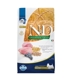 Farmina N&D dog AG adult mini, lamb, spelt, oats & blueberry 0,8 kg