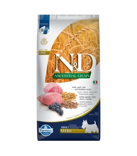 Farmina N&D dog AG adult mini, lamb, spelt, oats & blueberry 7 kg