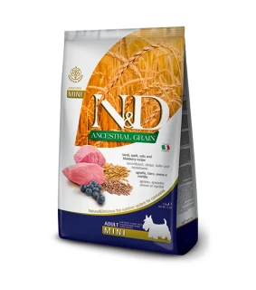 Farmina N&D dog AG adult mini, lamb, spelt, oats & blueberry 7 kg
