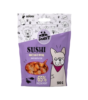 Pamlsok Mr. Bandit sushi duck with fish 500g