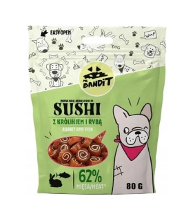 Pamlsok Mr. Bandit sushi rabbit & fish 80g