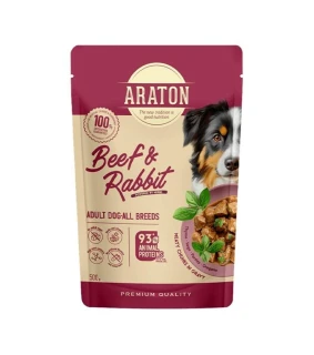 ARATON Adult Dog All Breeds KAPSiČKA with Beef and Rabbit, of all breeds, 500 g