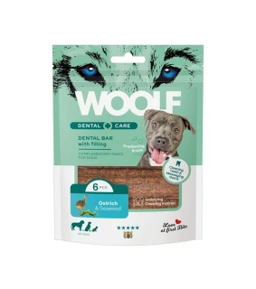 Pamlsok Woolf Dental Care Ostrich and Seaweed Bar 108 g