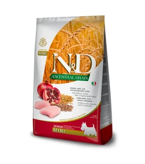 Farmina N&D dog AG senior mini, chicken, spelt, oats & pomegranate 2,5 kg