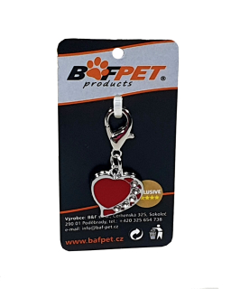 BAFPET Prívesok SRDIEČKO, červené