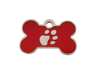 BAFPET Psí známka, kostička Barva: Červená, Psí známka: Jednostranná 1,5 x 2,5cm 11M