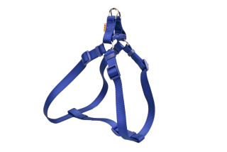 BAFPET Popruhový postroj JEDNOFAREBNÝ Farba: Modrá, Veľkosť: 10mm x OH 26-38cm 18411J