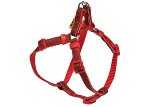 BAFPET Popruhový postroj REFLEXNÉ KOSTIČKY Farba: Červená, Veľkosť: 10mm x OH 26-38cm 18411K