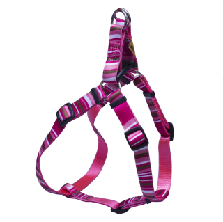 BAFPET Popruhový postroj PRÚŽKY Farba: Ružová, Veľkosť: 20mm x OH 44-72cm 18414PS