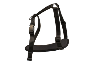 BAFPET Popruhový postroj s náprsenkou JEDNOFAREBNÝ Farba: Čierna, Veľkosť: 20mm x OH 44-72cm 18415J