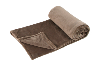 Deka dvojvrstvová 200 x 155 cm DE LUXE hnedá