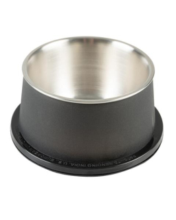 Miska DUVO+ na kŕmenie matná kónická čierna nerez s priemerom 19 x 9,5 cm 800 ml