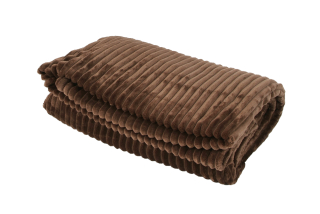 Deka dvojvrstvová STRIPE 200 x 155 cm hnedá