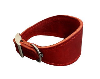 BAFPET Kožený obojok VIPET Farba: Červená, Rozmer: 50mm x 37cm /29-35/ | 00122V