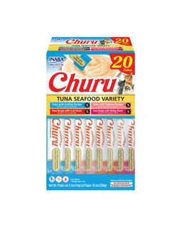 Pamlsok Inaba Churu cat Tuniak s morskými plodami 4 príchute 20 túb 280 g