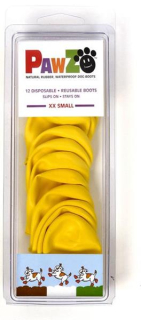 Topánky jednorázové pre psa "XXS" 3,8 cm, žlté, 12 ks bal.