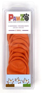 Topánky jednorázové pre psa "XS" 5,1 cm, oranžové, 12 ks bal.