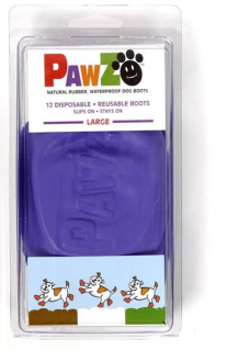 Topánky jednorázové pre psa "L" 10,2 cm, fialové, 12 ks bal.