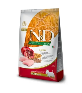 Farmina N&D dog AG adult mini, light, chicken, spelt, oats & pomegranate 2,5 kg