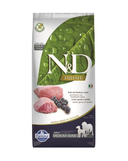 Farmina N&D dog PRIME (GF) adult medium & maxi, lamb & blueberry 12 kg