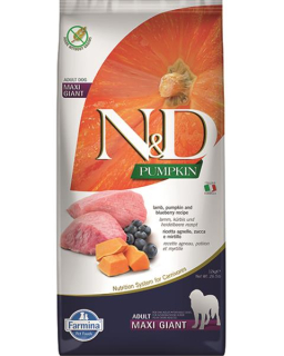 Farmina N&D dog PUMPKIN (GF) adult giant maxi, lamb & blueberry 12 kg