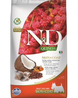 Farmina N&D dog QUINOA (GF) adult mini, skin & coat, herring & coconut 2,5 kg