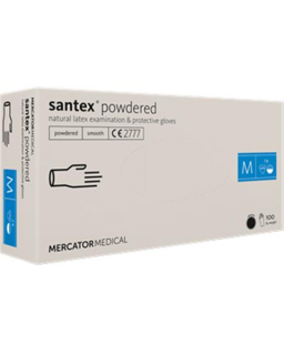 Rukavice vyšetr. latex. SANTEX veľ. XL 100 ks/bal. púdrované