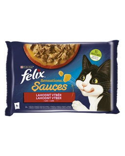 Nestlé FELIX Sensations cat Multipack morka&jahňa kapsička 4x85 g