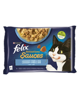 Nestlé FELIX Sensations cat Multipack treska&sardinka kapsička 4x85 g
