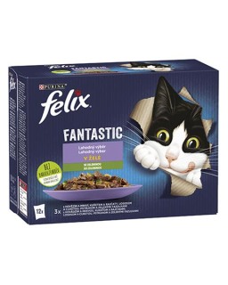 Nestlé FELIX Fantastic cat Multipack výber so zeleninou želé kapsička 12x85 g
