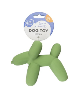 Hračka DUVO+ latexový balón husky, pískajúci, zelený 14x5,5x10,5 cm