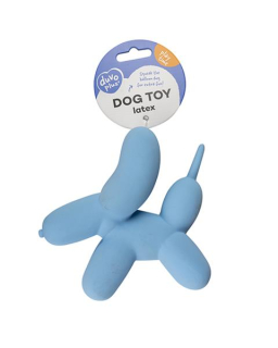 Hračka DUVO+ latexový balón teriér, pískajúci, modrý 14x6x14,5 cm