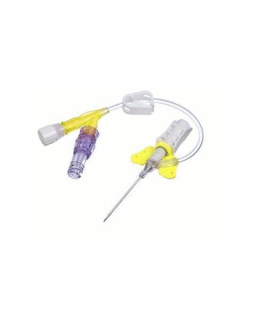 Kanyla i.v. SafeVet Combi KRUUSE, 0,7 x 19 mm (24G x 3/4"), žltá