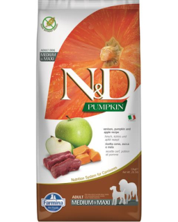 Farmina N&D dog PUMPKIN (GF) adult medium & maxi, venison & apple 12 kg