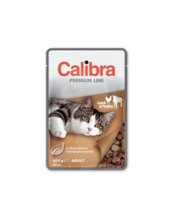 Calibra KAPSIČKA Premium cat Adult Jahňa & hydina v omáčke 24 x 100 g