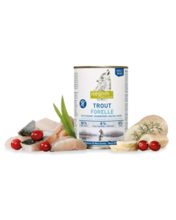 ISEGRIM dog Adult Trout with Parsnip, Cranberries & Wild Herbs bal. 6 x 800 g konzerva