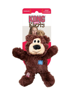 Hračka Kong Dog Wild Knots Preťahovadlo Medvedík s pískatkom, polyester, S/M