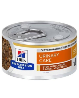 HILLS Diet Feline Stew c/d Multicare with Chicken & Vegetables konzerva NEW 82 g