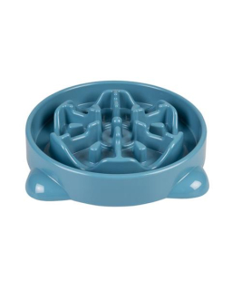 Miska DUVO+ na pomalé jedenie, modrá 1000ml - L -32x32x6cm