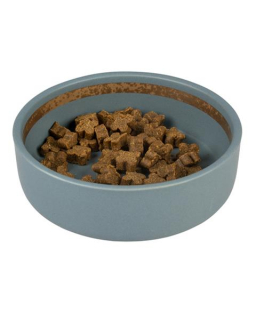 Miska DUVO+ glazovaná keramická, kamenná modrá 350ml - 12,7x12,7x4,5cm