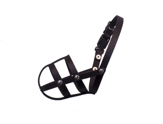 BAFPET Kožený náhubok, pletený Farba: Čierna, Rozmer: č. 1, OČ 16cm, DČ 6cm, OK 28-37cm 19701C