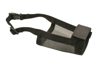 BAFPET Popruhový náhubok, fixačný Farba: Čierna, Rozmer: OČ 28-33cm, DČ 17,5cm 19706B