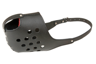 BAFPET Kožený náhubok, plný Farba: Čierna, Rozmer: OČ 36cm, DČ 11cm, OK 42-62cm 19712