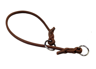 BAFPET Obojok sťahovací z guľatej kože Farba: Hnedá, Rozmer: 6mm x 40cm 50101