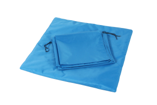 Záclonky do výstavních klecí 70 x 70 cm modrá