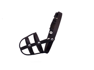 BAFPET Kožený náhubok, pletený Farba: Čierna, Rozmer: č. 0, OČ 14cm, DČ 5cm, OK 26-32cm 19700C