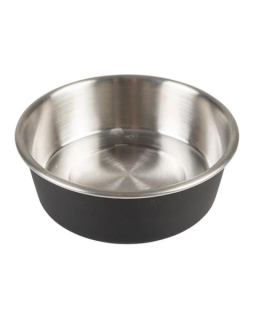 Miska DUVO+ na kŕmenie matná čierna nerez s priemerom 12,8 cm 450 ml