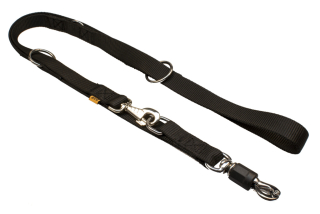 BAFPET Popruhové přepínací vodítko, JEDNOBAREVNÉ Barva: Černá, Rozměr: 30mm x 240cm 18309J