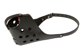BAFPET Kožený náhubok, plný Farba: Čierna, Rozmer: OČ 32cm, DČ 8cm, OK 35-56cm 19711
