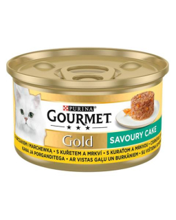 Nestlé GOURMET GOLD Savoury Cake s kuraťom a mrkvou konz.12x85 g